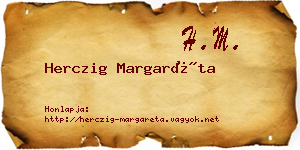 Herczig Margaréta névjegykártya